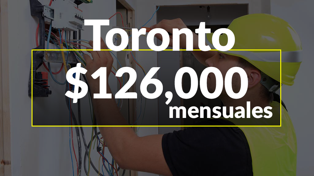 Electricista en Toronto, Ontario, $126,000 pesos mensuales